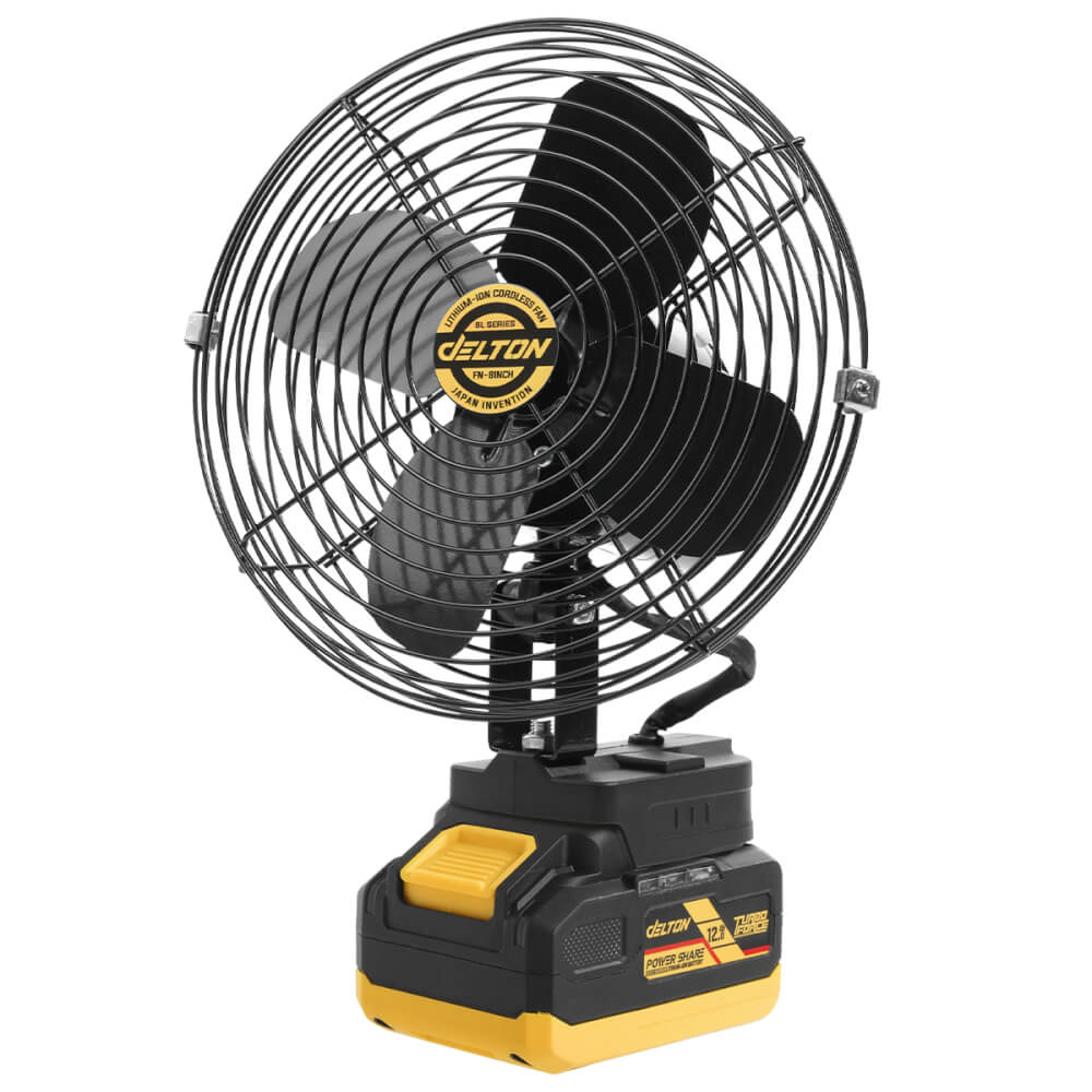 พัดลมไร้สาย 8 นิ้ว (พร้อมแบตเตอรี่) DELTON รุ่น FN-8INCH TURBO FORCE 20V 12AH_2